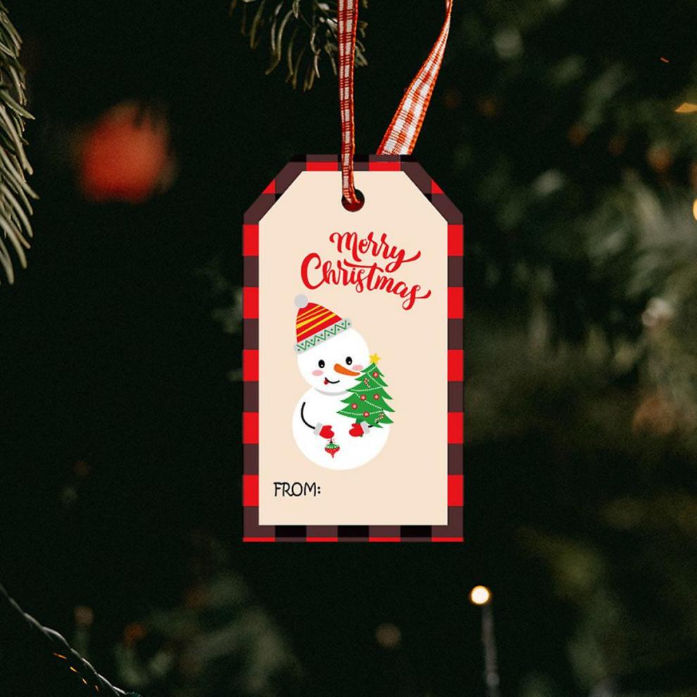 Christmas Gift Tags Paper Xmas Gift Hanging Labels for Holiday Present Wedding