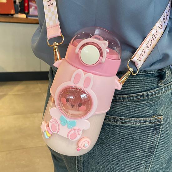 700ml Kids Water Bottle Large Capacity Leak Proof Food Grade Adorable Cartoon Design