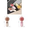 Cartoon Cute Pet Handheld Mini Fan Foldable Portable Usb Rechargeable Apricot/ Pink)
