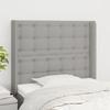 VidaXL Headboard with Ears Light Grey 83x16x118-128 Cm Fabric3119988