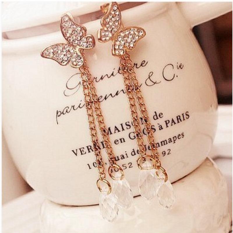 Europe, America, Bohemian Ethnic Style Stud Earrings, Long Fringed Metal Earrings, Fashion, Exotic Style Earrings Wholesale