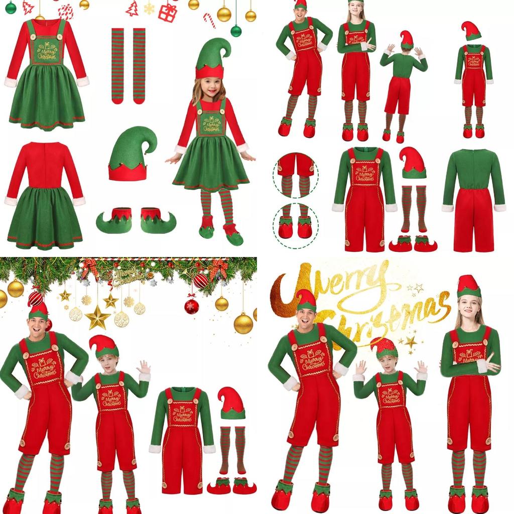 Adorable Christmas Elf Costume For Kids And Adults Soft Fabric Cosplay Outfit