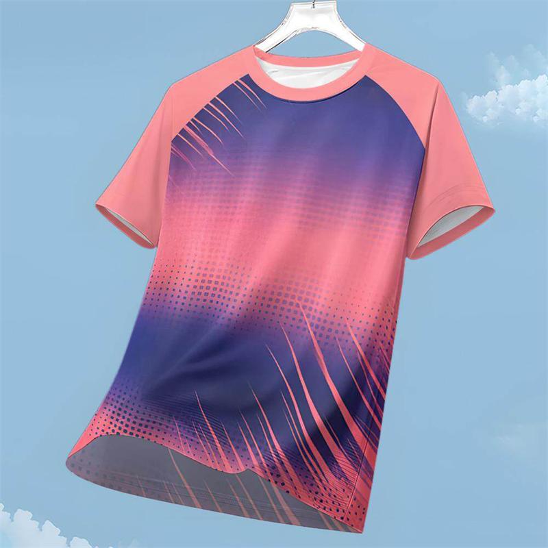 Men's Running T Shirt Outdoor Short Sleeve Cooling T-Shirt Quick-Dry Breathable Badminton Sprotswear Fitness Tops Men's Clothing