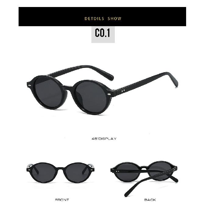 Classic Round-frame Sunglasses, Retro-style with Small Rivets, for Men and Women