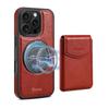 Suitable for Apple 16promax Phone Case Rotating Magnetic Card Holder, IPhone15 Anti-drop Business Leather Case