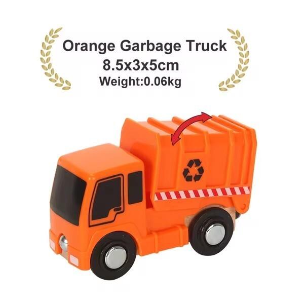 Wooden Magnetic Train Car Locomotive Ambulance Fire Truck Wood Railway Accessories fit for Brand Wooden Tracks Toy For Kids