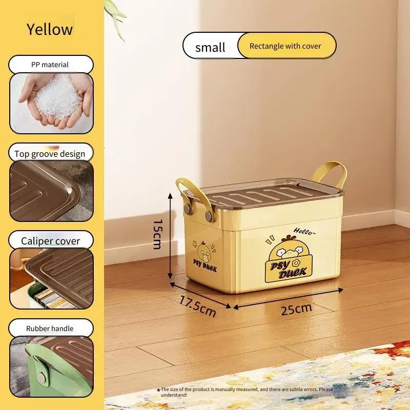 

Большой вместимости мультяшный ящик для хранения игрушек с новым дизайном, пластиковый органайзер для закусок, для рабочего стола, гостиной, организации детской комнаты