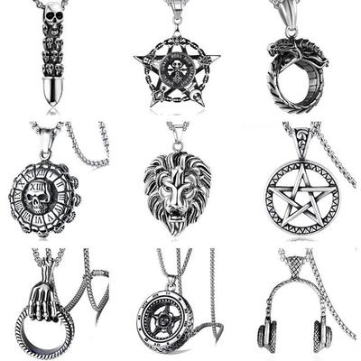 Hip Hop New Titanium Steel Necklace Necklace Necklace Necklace Cross Titanium Steel Men's Keel Chain Jewelry