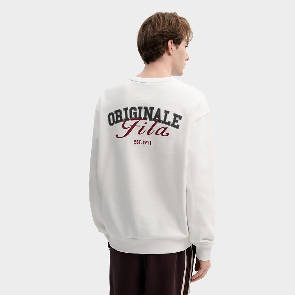 Fila Original Fashion Simple Retro Classic Personality Trendy Street Casual Comfortable Versatile Crew Neck Loose Sweatshirt F11M619210FWT