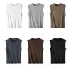 Round Neck Threaded Base Shirt for Women Sleeveless Vest Camisole Top