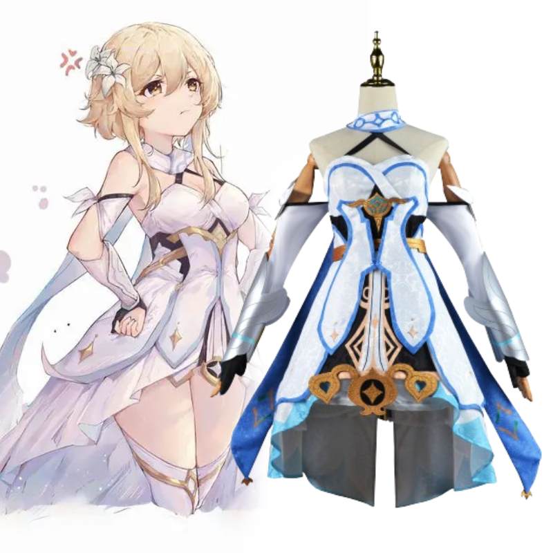 Genshin Lumine Impact Cosplay Costume Set Cartoon Game Virtual Cute Characters