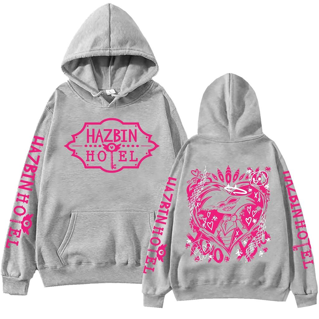 Anime Hazbin Hotel Angel Dust Print Hoodie Man Woman Harajuku Pullover Tops Sweatshirt  Fashion Sportwear