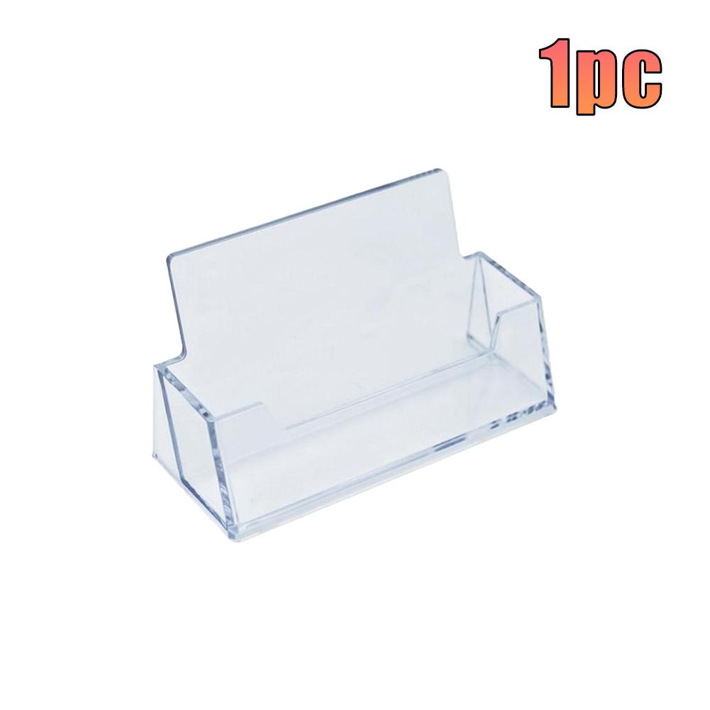 12345pcs Business Card Case Desktop Office Business Card Holders Display Stands Plastic Transparent Shelf Box Storage New 1230₽