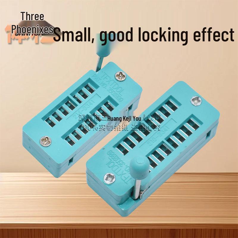 Adjustable IC Test Socket for Single-Chip Microcontroller - Compatible with 14/16/18/20/24/28/40P Wide & Narrow Body