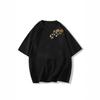 Black Cotton Short-sleeved T-shirt Women's New Summer American Loose Front Shoulder Design Half-sleeved T-shirt Top