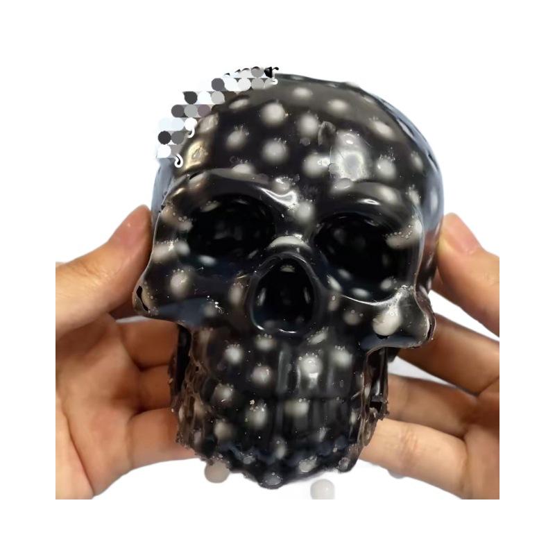 Novelty Funny Halloween Horror Skull Creative Gameplay Squeeze Acne Relief Squeeze Irritability Stress Relief Toys Holiday Gifts