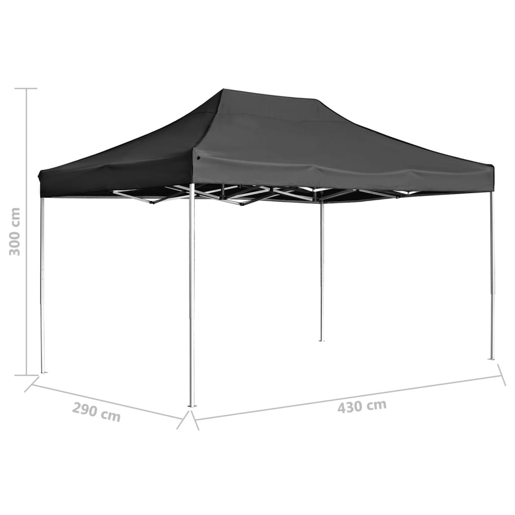 Profi Party Tent Foldable Aluminum 4.5 X 3 M Anthracite