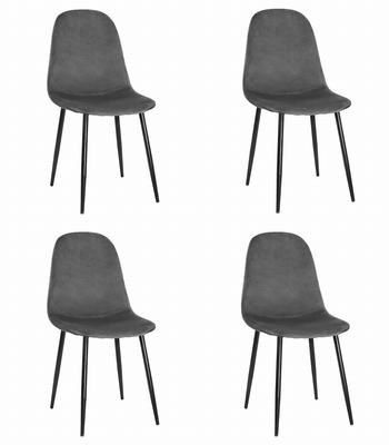 COMO Chair - Dark Gray Velvet X 4