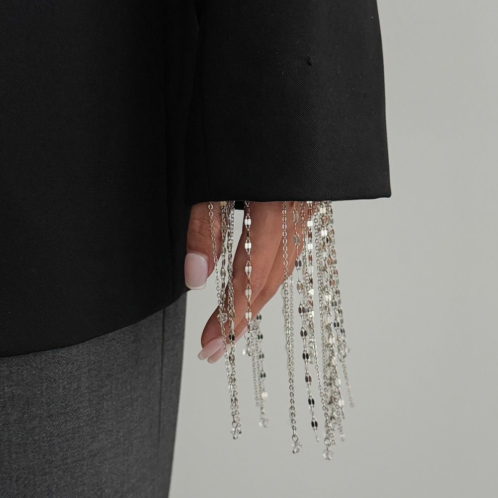 Alloy Long Tassel Bracelet Exaggeration Link Chain Bangle New Design Chain Bracelet