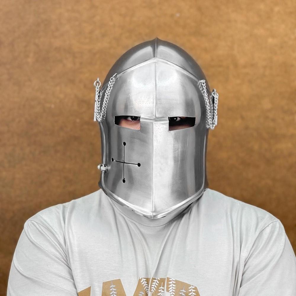 Antique Barbuta Role Play Wearable Helmet | Best Battle Larp Reenactment Gift