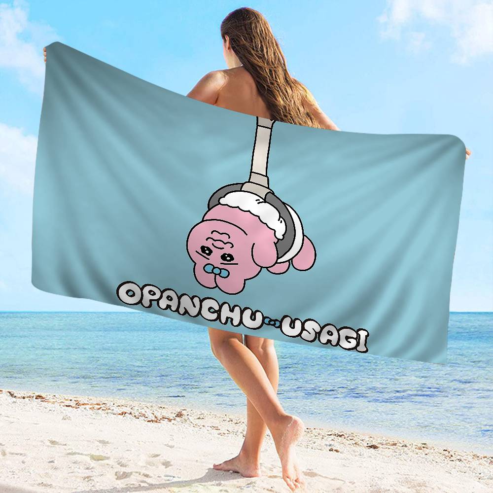 Cute O-OpanchuS-S Usagi Beach Towel Colorful Bath Towels For Girl Microfiber Quick Dry Sand Free Beach Yoga Spa Gym Pool