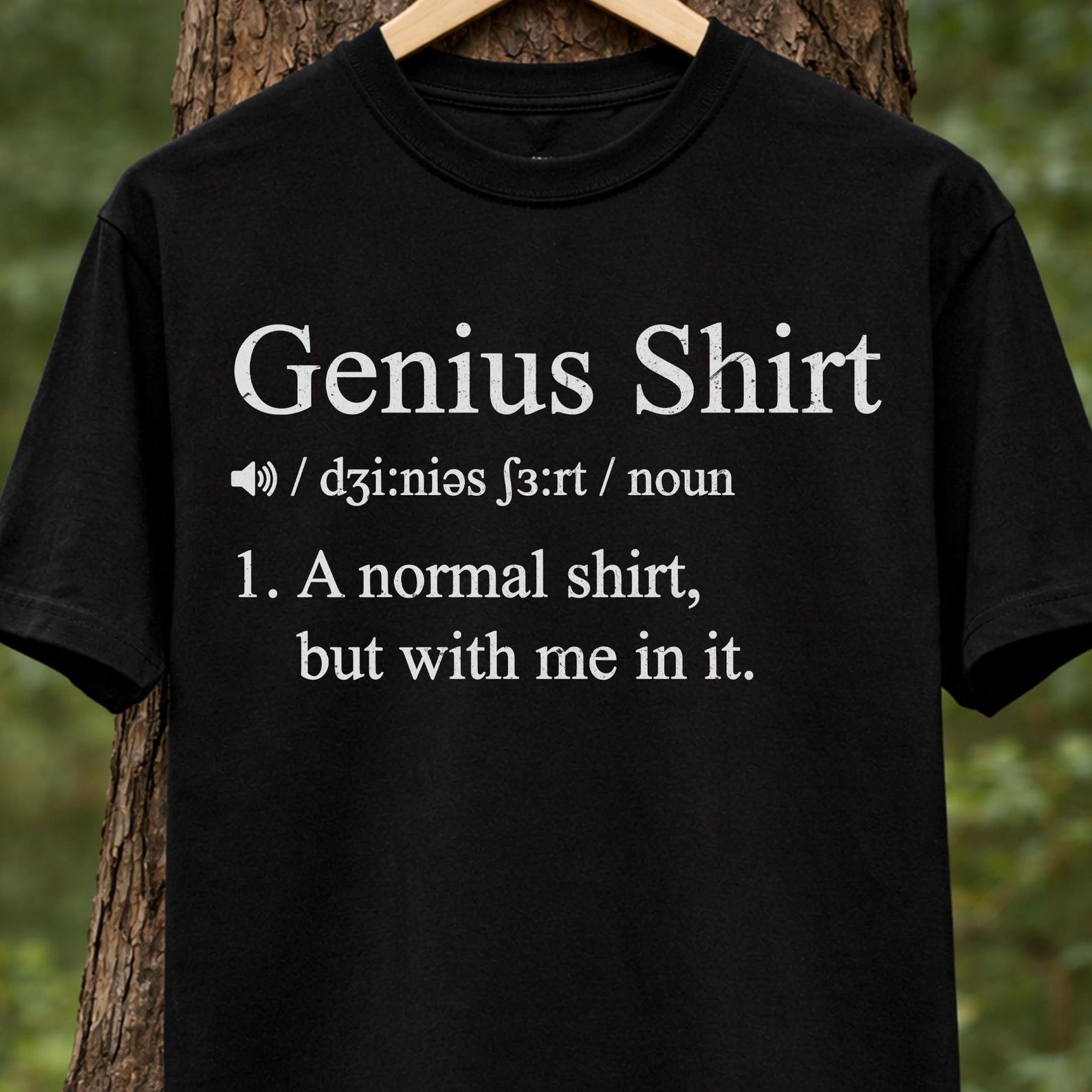 Genius Funny Quote Shirt, Sarcastic Humor Gift, Witty Saying Graphic Top L