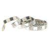5 yard Hotfix Clear Crystal Glass Rhinestone Fabric Chain Trim DIY Applique (8mm White)