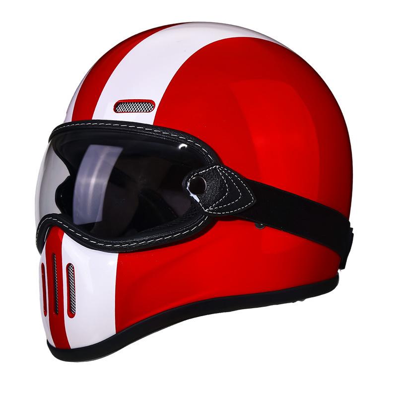 Best-selling fiberglass small helmet body retro helmet for motorcycle cruising, scooter, full-face helmet for men and women