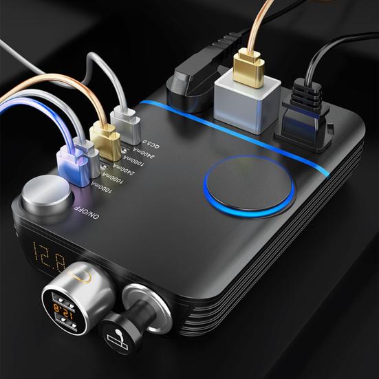 

Автомобильный инвертор, USB-выход, двойной прикуриватель, легко установить