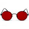 New Gold Round Metal Frame Sunglasses Men Retro  Summer Style Women Red Lens Sun Glasses Unisex Yellow Pink Black