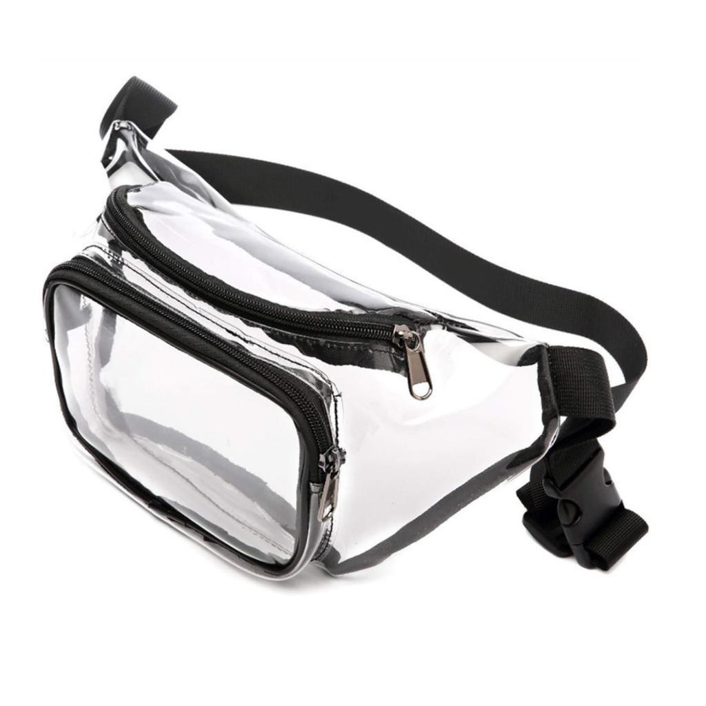 ideamall Clear Waist Pouch Perfect for Work or Your Favorite Favorites Bag, Transparent, Waterproof, Vinyl,