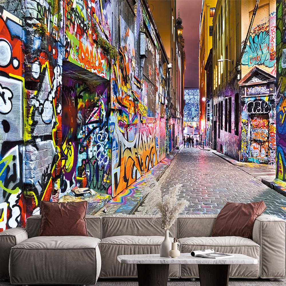 Уличные граффити обои Съемные граффити настенные росписи Подходят для декора спальни гостиной Большие граффити обои