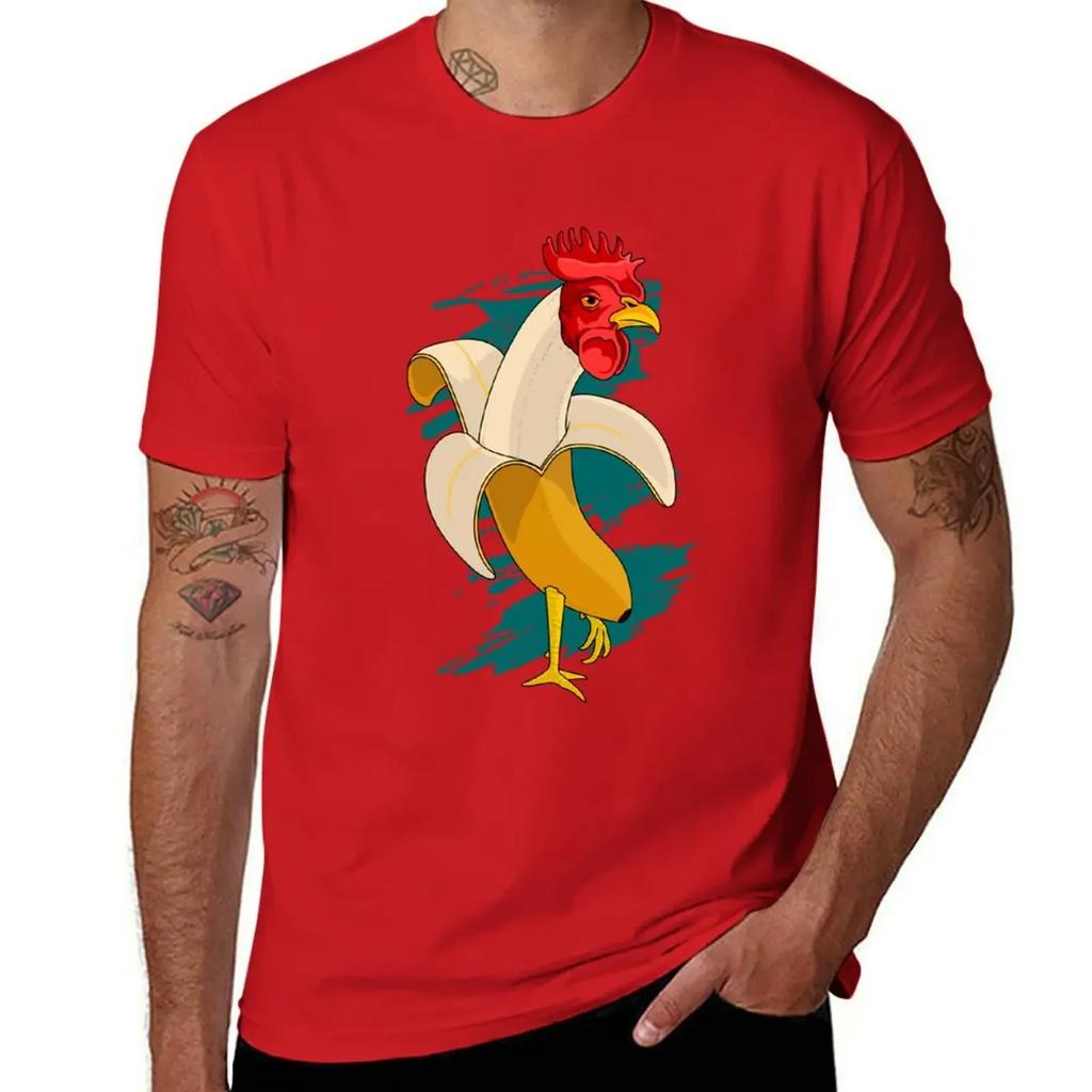 Chicken Banana Farming chickens T-Shirt quick-drying quick drying vintage anime shirt boys animal print shirts graphic tee men