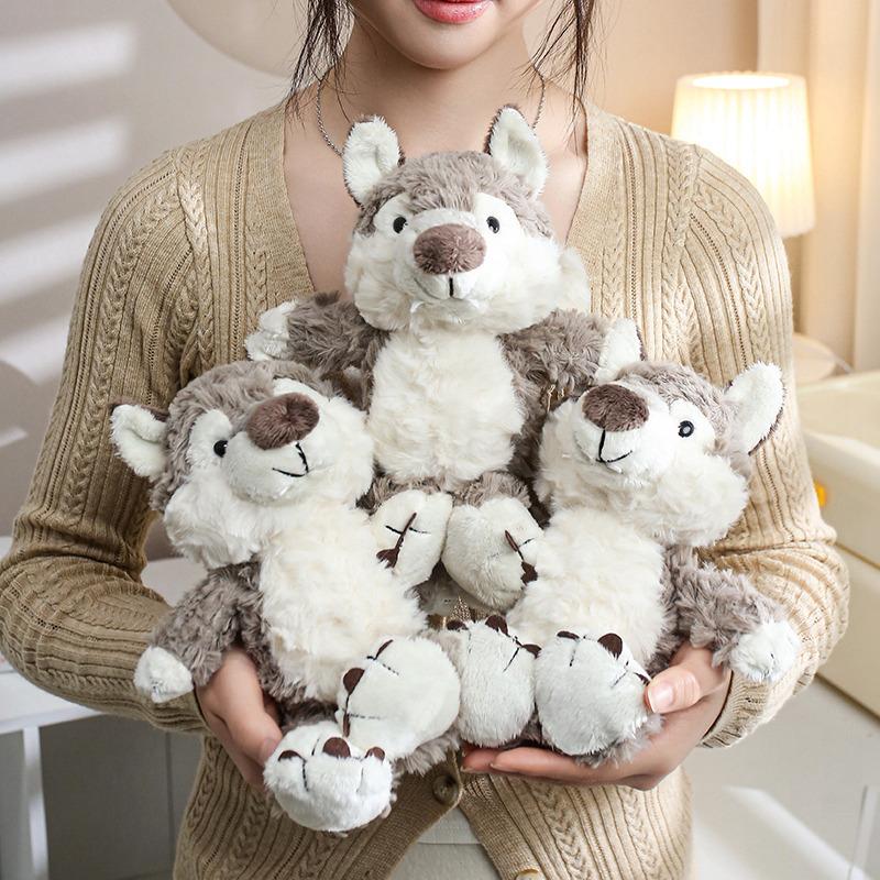 17cm Cute Cartoon Wolf Doll Boy Birthday Children's Day Gift Plush Toys Plushie Stuffed Toys Decoration Christmas Gifts