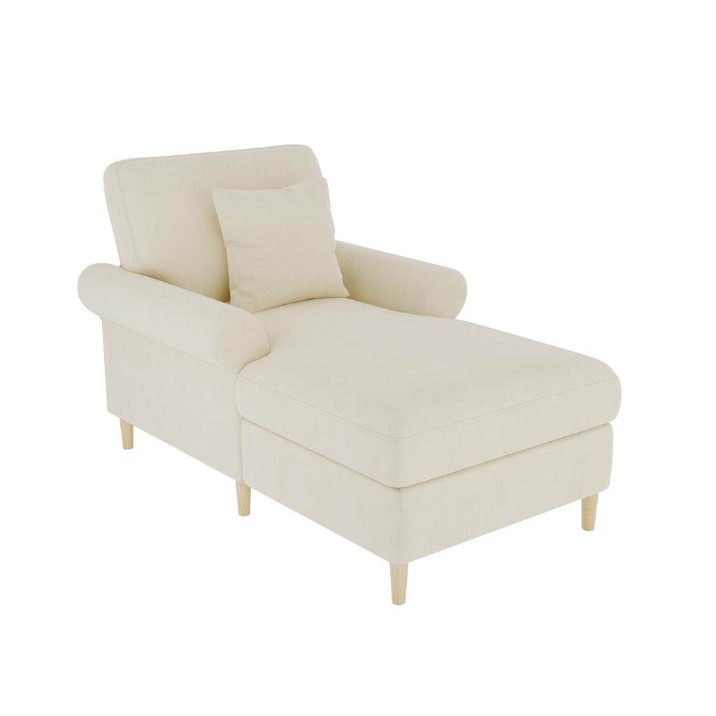 Sillón reclinable tapizado, Sillón cama plegable, Sillón de lectura grande XXL, Sillón de terciopelo, Puf para sala de estar y dormitorio, Beige