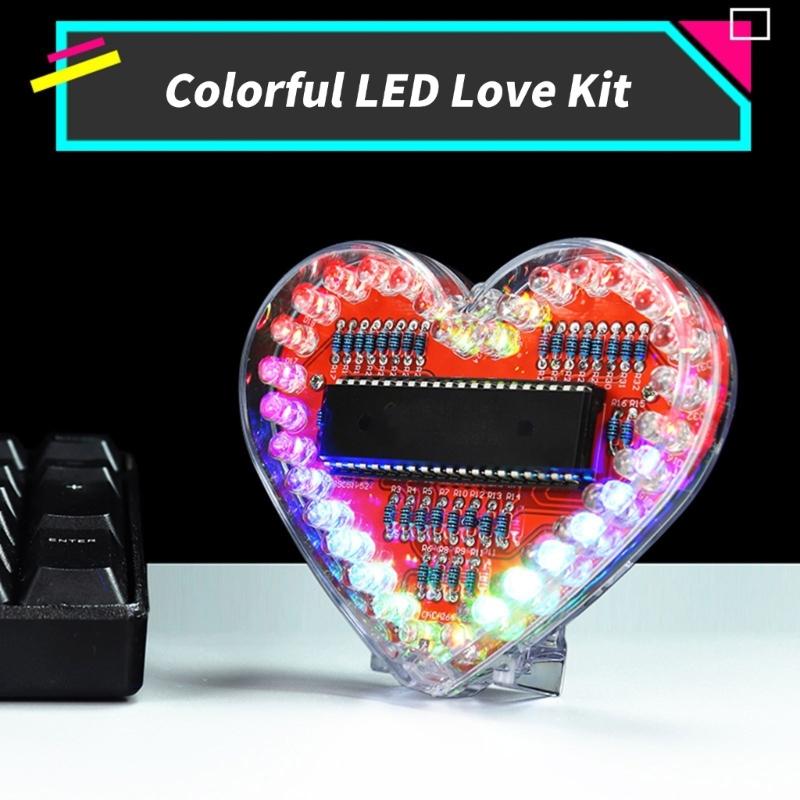 Beginner Friendly Soldering Practice Set With Heart PCB Flashing LED Lights And Detailed Assembly Guide For Welding