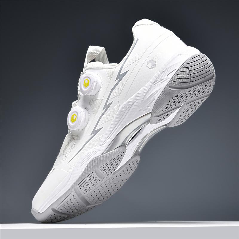 New Men's Badminton Shoes Rotating Button Outdoor Sports Tennis Training Casual Couple Daily Table Tennis Shoes
