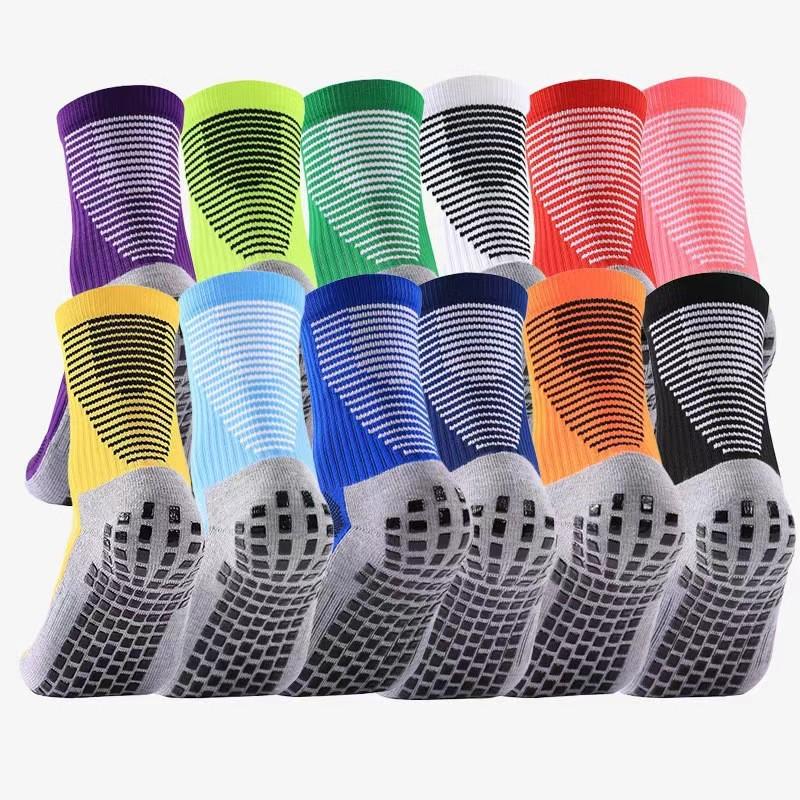 TEMU Anti-slip Mid-calf Football Socks with Thickened Deodorant Towel Bottom