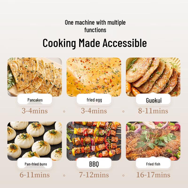 Bear Multifunctional Double-Sided Electric Griddle CN plug (adapter included)