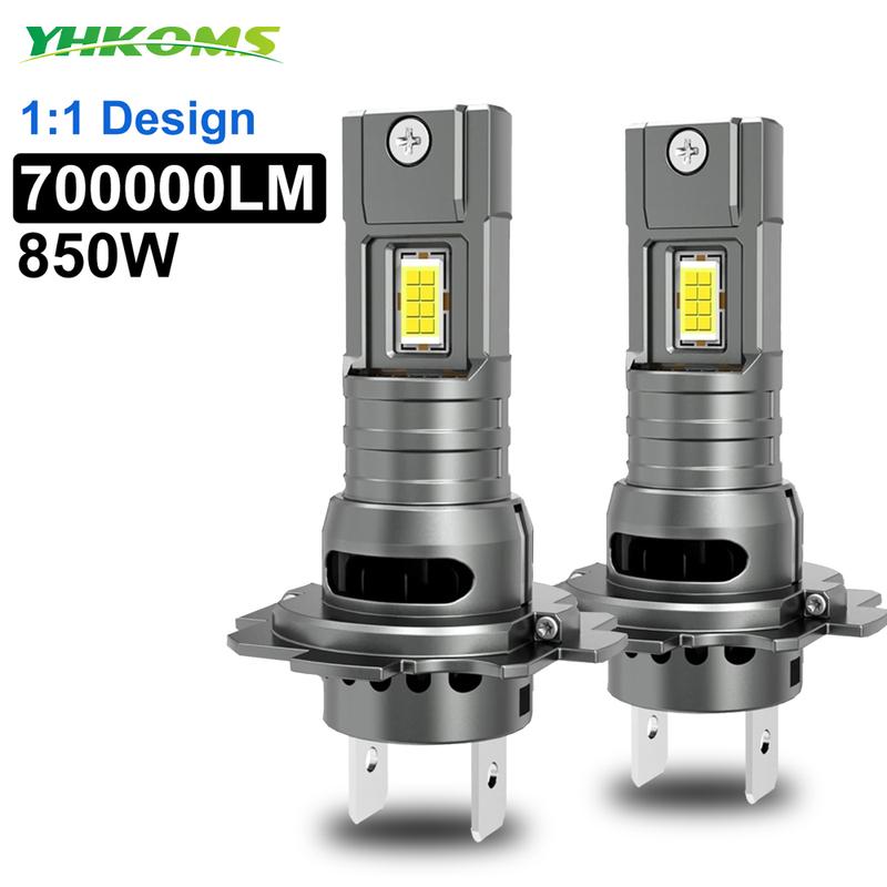 YHKOMS H7 LED Headlight Bulb Mini Wireless 60W 20000LM 6000K CSP for Car Headlamp Auto Diode Lamps H7 Turbo Led 12V Automobile H7