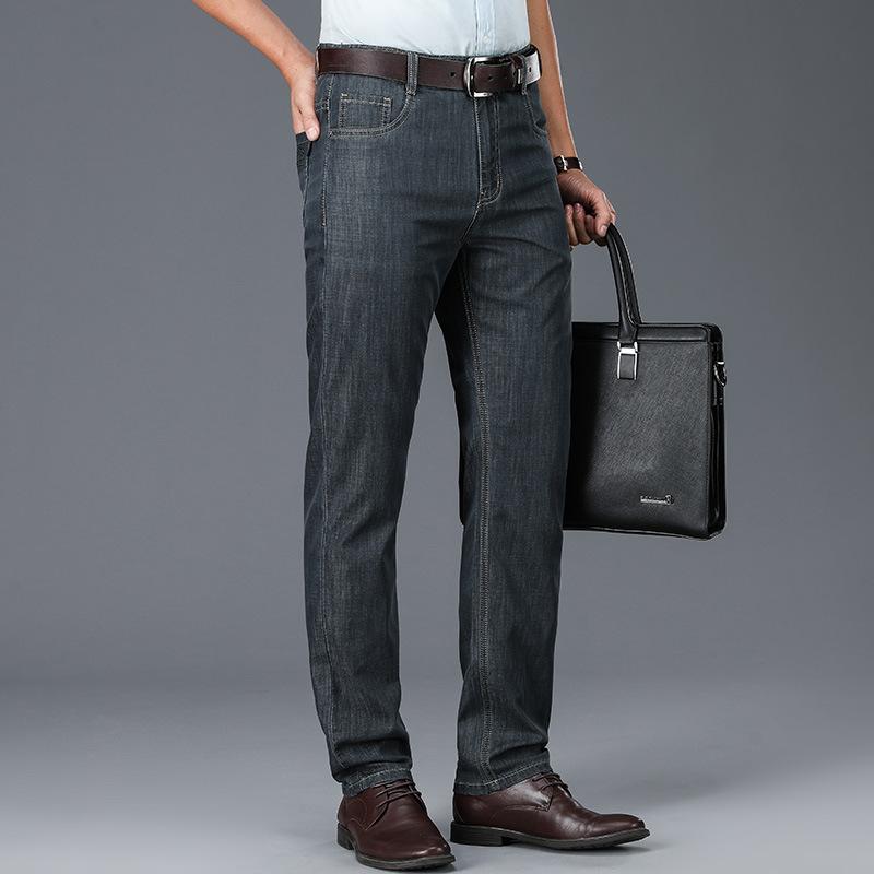 Модальные драпированные эластичные джинсы среднего возраста — фото 3