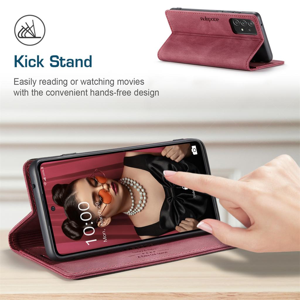 Premium Vintage Leather Wallet Case for Samsung Galaxy A52 4G/5G/A52S 5G - Flip Cover with Card Holder, Shockproof Retro Style (4 Colors)