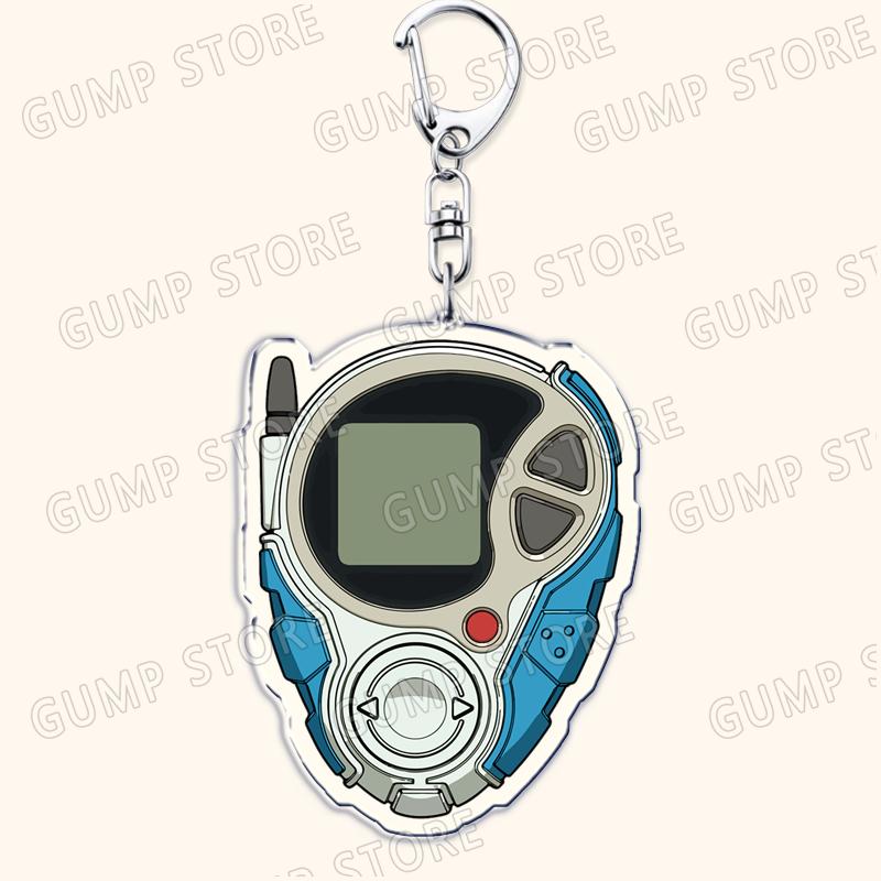 

Classic 90s Anime Keychains for Accessories Bag Merciful Tai Karis Digivice Agumon Terriermon Monsters Keyrings Jewelry Fan Gift