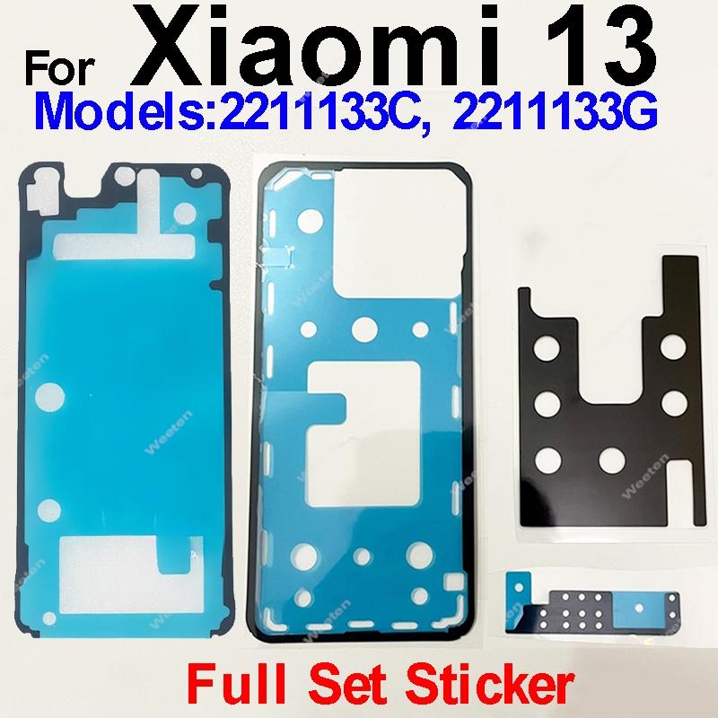 Full Set For Xiaomi 12 12S 12X 13 14 Pro Ultra Civi Front LCD Screen Adhesive Back Battery Housing Cover Glue with Rear Camera