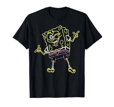 SpongeBob SquarePants Winking Neon Outline T-Shirt