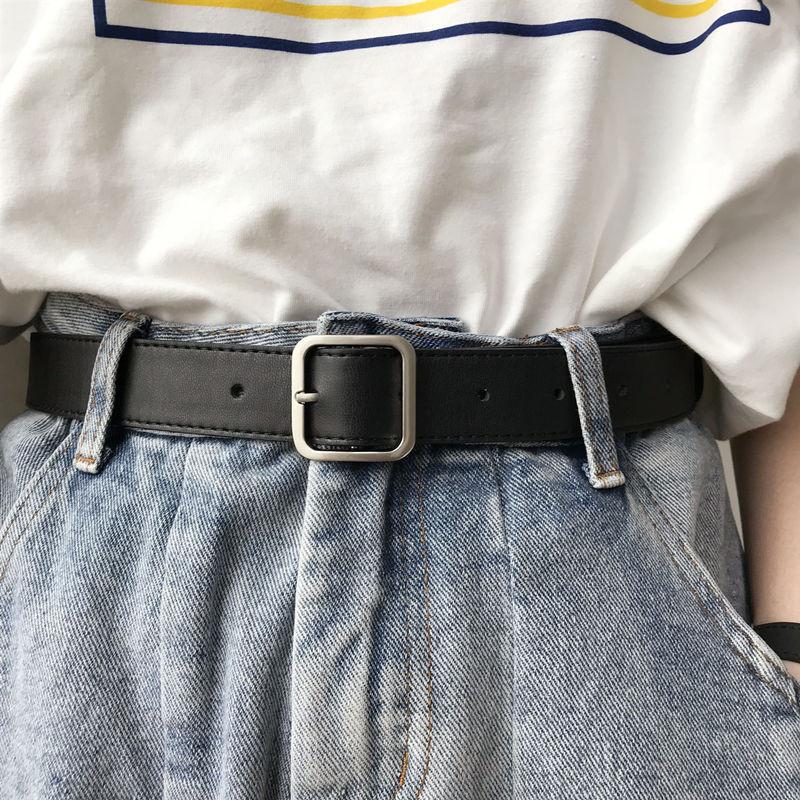 Womens Square Versatile Buckle Belt Perfect For Student Fashion And Wear Casual