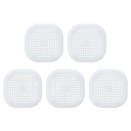 3/5/10Pcs Floor Drain Mat Easy Installation Effective Residue Filter Anti-clog Shower Drain Cover Leak-proof Drain Strainer