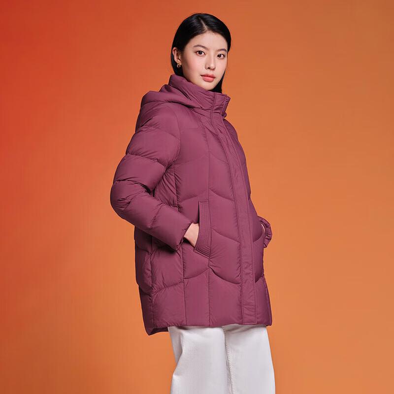 Tanboer Women's Mid-Length Hooded Down Jacket TW236558