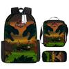Jurassic Park Trendy Backpack European and American Retro Schoolbag Fourth Grade Bag Dinosaur Backpack
