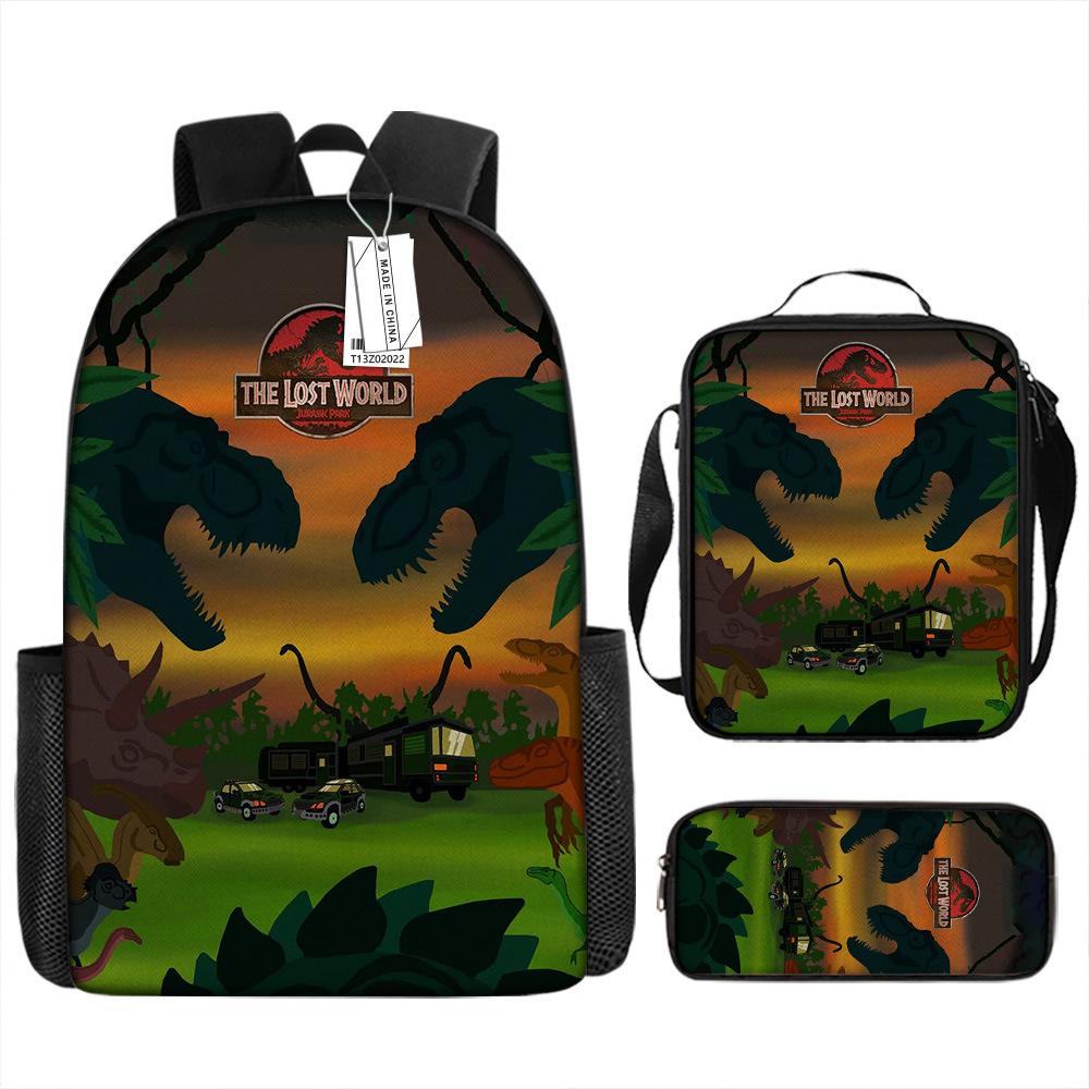 Jurassic Park Trendy Backpack European and American Retro Schoolbag Fourth Grade Bag Dinosaur Backpack